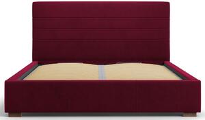 Borvörös bársony ágy MICADONI ARANDA 160 x 200 cm