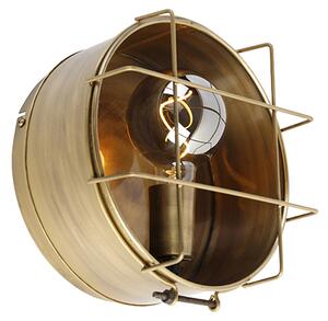 Industriële wandlamp brons 25 cm - Barril