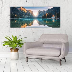 Kép - Hegyi tó (120x50 cm)