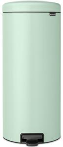 BRABANTIA NewIcon pedálos hulladékgyűjtő szagmentesen záródó Soft-Close fedél műanyag tartály 30L - G méret acél jáde zöld - 233944