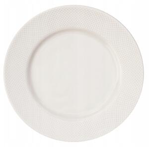 Verlo Norwich lapostányér 16 cm, ekrü porcelán, geometrikus design