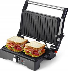 Grill elektryczny LTC opiekacz 1500W otwieranie 180* INOX