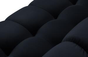 MICADONI MAMAIA sötétkék bársony négyszemélyes kanapé 217 cm, arany alappal