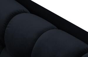 MICADONI MAMAIA sötétkék bársony négyszemélyes kanapé 217 cm, arany alappal