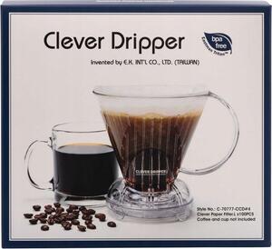 Clever Dripper L, átlátszó, szürke + szűrők