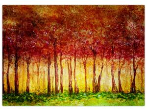 Kép - Lombhullató erdő festménye (70x50 cm)