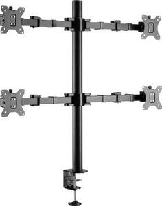 SpeaKa Professional SP-MM-540 4 részes Monitor tartó 43,2 cm (17) - 81,3 cm (32) Fekete Dönthető + forgatható, Forgatható, Állítható magasságú (SP-9392696)