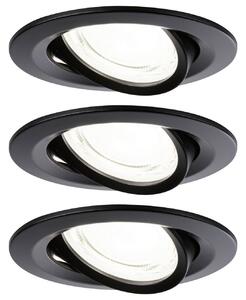 Paulmann Nova Coin LED-es beépíthető lámpa 3 részes készlet LED 2.8 W Fekete (matt) (92457)