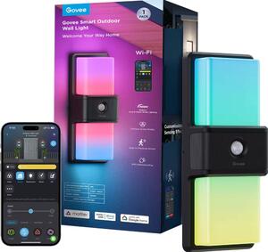 GOVEE H7078 Wi-Fi Smart kültéri LED fali lámpa mozgásérzékelővel