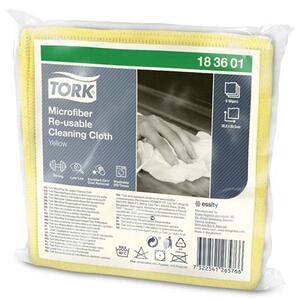 Tork W8 Mikroszálas törlőkendő - Sárga (6 db / csomag)