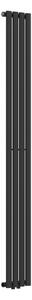 Egyrétegű design csőradiátor Nore fekete 180x24cm, 484W