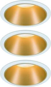 Paulmann 93406 Cole Coin Beépíthető lámpa 3 részes készlet LED 6.50 W Fehér, Arany
