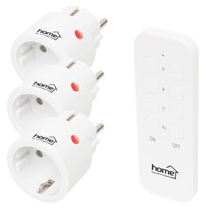 Home TH2313 Távirányítós fali konnektor aljzat szett 2300W - Fehér