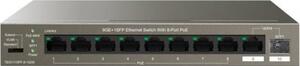Tenda TEG1110PF-8-120W hálózati kapcsoló Beállítást nem igénylő (unmanaged) Gigabit Ethernet (10/100/1000) Ethernet-áramellátás (PoE) támogatása Fekete