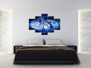 Kék absztrakt kép (150x105 cm)