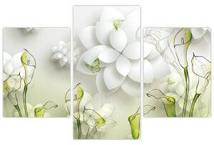 Kép virággal (90x60 cm)