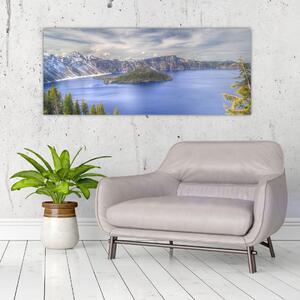 Kép egy hegyi tóról (120x50 cm)