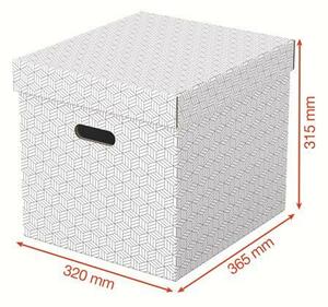 Tárolódoboz, kocka alakú, ESSELTE Home, fehér (E628288)