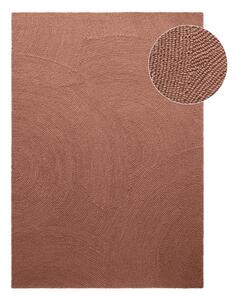 Terrakotta színű kézi szövésű gyapjú szőnyeg 80x150 cm Calmio – Hanse Home