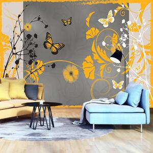 Fotótapéta - Narancssárga pillangók (152,5x104 cm)