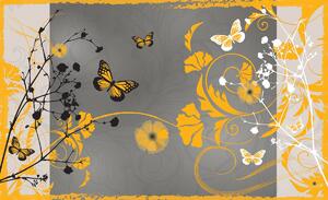 Fotótapéta - Narancssárga pillangók (152,5x104 cm)