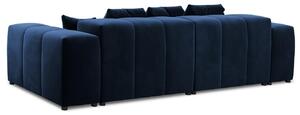 Királykék bársony moduláris háromszemélyes kanapé MICADONI MARGO 340 cm