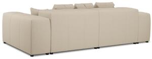 Bézs színű szövet moduláris háromszemélyes kanapé MICADONI MARGO 340 cm