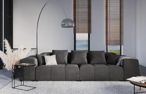 Sötétszürke bársony moduláris háromüléses kanapé MICADONI MARGO 340 cm