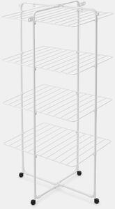Brabantia HangOn Tower Drying Rack ruhaszárító torony kerekekkel, 30m szárítási hossz, 25kg teherbírás, összecsukható, acél, fehér - 322303