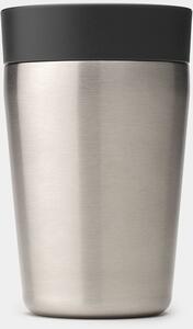 Brabantia Make&Take Insulated Flask duplafalú termoszbögre 200 ml, hideg és meleg italok számára, szivárgásmentes, snap lid fedél, r.m. acél, sötétszürke - 228728