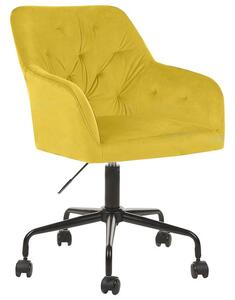 Sárga bársony irodai szék ANTARES