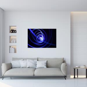 Kék spirálok képe (90x60 cm)
