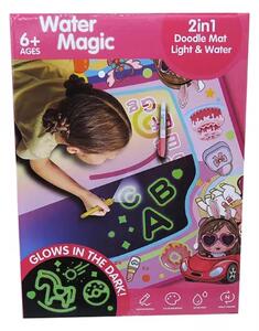 Magic Doodle Sötétben világtó Maszatmentes szőnyeg unikornis mintával 100 x 70 cm