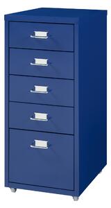 Gurulós irattartó szekrény Kökar 5 fiókkal 69x28x41 cm kék