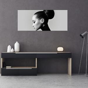 Kép - Egy gyönyörű nő profilja (120x50 cm)