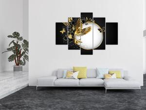 Kép - Arany motívumokkal díszített labda (150x105 cm)