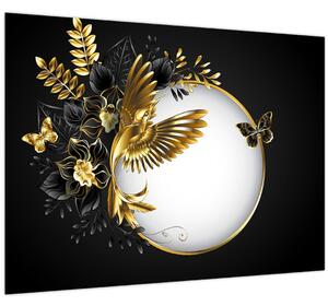Kép - Arany motívumokkal díszített labda (70x50 cm)