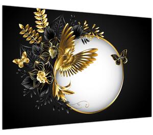 Kép - Arany motívumokkal díszített labda (90x60 cm)