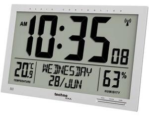 Techno Line (WS 8013) Rádiójel vezérlésű Falióra 369 mm x 270 mm x 24 mm Ezüst Nagy kijelző