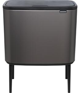 Brabantia Mülleimer Bo Touch 23 + 11 literes szemetes kosár - Szürke
