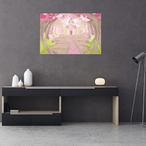 Kép - Utazás a rózsaszín királyságba (90x60 cm)