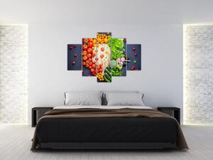 Kép - Zöldséggel teli asztal (150x105 cm)