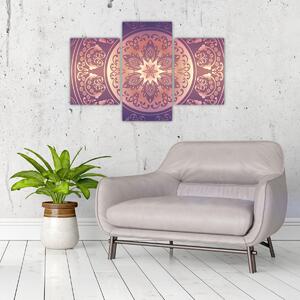 Kép - Mandala lila színátmeneten (90x60 cm)