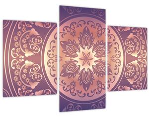 Kép - Mandala lila színátmeneten (90x60 cm)