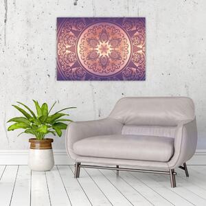 Kép - Mandala lila színátmeneten (70x50 cm)