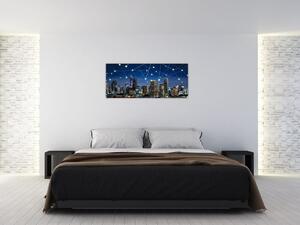 Kép - város éjjel (120x50 cm)