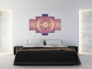 Kép - Mandala lila színátmeneten (150x105 cm)