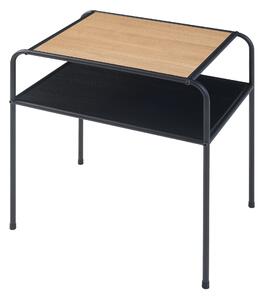 Kisasztal Krødsherad 55x51x36cm fekete/tölgy