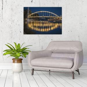 Egy híd képe szökőkúttal (70x50 cm)