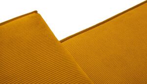 Sárga kordbársony háromszemélyes kanapéágy MICADONI EVELINE 254 cm